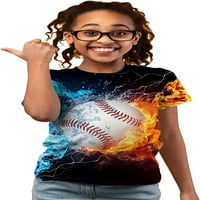 Wish Tree Kids 3D grafikus pólók, fiúk lányok újdonság ingek Crewneck Rövid ujjú pólók 6 éves tizenévesek számára