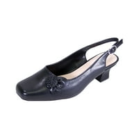 Cheryl női széles szélességű slingback bőr ruha cipő fekete 8