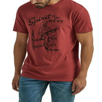 Wrangler® férfiak és nagy férfiak rendszeresen illeszkedő rövid ujjú grafikus póló, S-3XL méretű