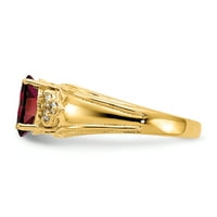 Primal arany karátos sárga arany 8x ovális gránát és gyémánt gyűrű