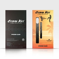 Fej tok tervek hivatalosan engedélyezett Cobra Kai Key Art Strike Hard Logo bőr könyv pénztárca tok fedél kompatibilis