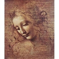 Posterazzi BALXIR156516SMNAGY feje egy fiatal nő kócos haj Poszter Nyomtatás Leonardo Da Vinci-in. - Nagy