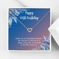 Anavia boldog 18. születésnapi ajándékok rozsdamentes acél divat nyaklánc születésnapi kártya ékszer ajándék lánynak,