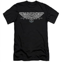 Trevco PAR805-PSF-Top Gun-Maverick & Maverick Plane Logo-HBO Rövid ujjú felnőtt 30-póló, fekete-Extra nagy