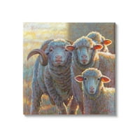 Napfényes juh családi juhok állatok állatok és rovarok festménygaléria csomagolt vászon nyomtatott fal művészet