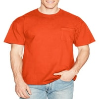 Hanes férfi prémium Beefy - T Rövid ujjú póló zsebbel, 3XL méretig