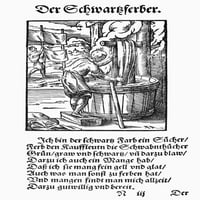 Dyer, 1568. Nwoodcut, 1568, Írta Jost Amman. Poszter nyomtatás