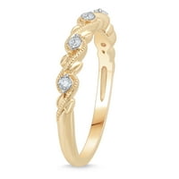 10K sárga arany ctw gyémánt vintage verem gyűrű