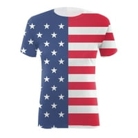 Női ingek grafikus póló Függetlenség Napja nyomtatáshoz napi nyári ingek O nyakú pólókhoz amerikai július 4. blúz rövid