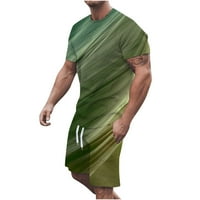 Daqian ingek férfiaknak Clearance Férfi Alkalmi Kerek nyakú póló 3D nyomtatás rövid ujjú blúz és nadrág szett férfi