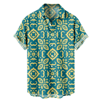 Paisley Hawaii Felső puha ing laza ing utazáshoz és randevúhoz