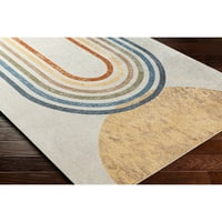 Művészi szövők lillian geometriai gép mosható terület szőnyeg, bézs, 5'3 7