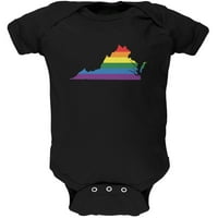 Virginia LGBT Meleg Büszkeség szivárvány fekete puha baba egy-3 hónapos