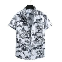 Férfi Alkalmi Laza Ing Férfi Kardigán Rövid Ujjú Hawaii Beach Flower Shirt Férfi Garbó Ing