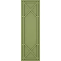 Ekena Millwork 12 W 49 H True Fit PVC Bungalow Rögzített redőnyök, MOSS Green