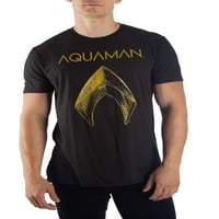 Férfi DC Comics Aquaman metál logó grafikus póló