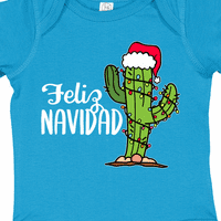 Inktastic Feliz Navidad karácsonyi kaktusz Santa kalap ajándék kisfiú vagy kislány Body