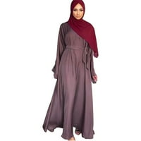 Yubnlvae Női alkalmi ruha szilárd ruha Flare Hüvely Abaya elegáns ruha Arab Kaftan Hosszú ujjú szilárd ruha