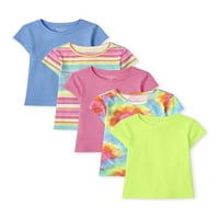 A Gyerekhely Girls Basic Réteg pólók, 5-Pack, Méret 5-16