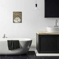 Stupell Industries Rela Mosaic virágbarna fürdőszoba tervezés keretes fal művészet, Ziwei Li