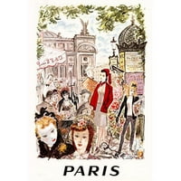 Védjegy képzőművészet Párizs vászon művészet, 18x24