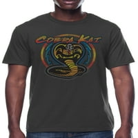 Cobra Kai férfi kobra naplemente grafikus ing, S-3XL méret