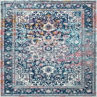 Nuloom Lilah Medallion Vintage terület szőnyeg, 10 '13', kék