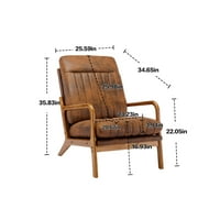 Accent fotel, század közepén akcentus szék, Modern Retro szabadidős szék tömörfa kerettel, egy kanapé fotel nyugágyak