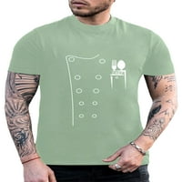 Lumento férfi nyári alkalmi napi viselet póló Laza illesztés Rövid ujjú pólók Divat Legénység nyak blúz