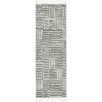 Nuloom Lea texturált labirintusos rooter szőnyeg, 2 '8 8', szürke