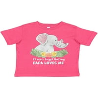 Inktastic soha nem felejtem el, hogy apám aranyos elefántokkal szeret ajándék kisgyermek fiú vagy kisgyermek lány pólóval