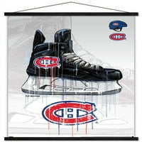 Montreal Canadiens-csepegtető korcsolya fali poszter mágneses kerettel, 22.375 34