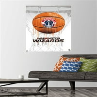 Washington Wizards-csepegtető kosárlabda fali poszter Pushpins, 22.375 34
