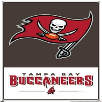 Tampa Bay Buccaneers-logó fali poszter Pushpins, 14.725 22.375