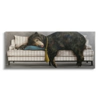 Stupell Industries kimerült Papa medve alvó üzleti nyakkendő Modern kanapé, 20, Kamdon Kreations tervezése