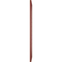 Ekena Millwork 15 W 55 H True Fit PVC vízszintes SLAT keretes modern stílusú rögzített redőnyök, borsvörös