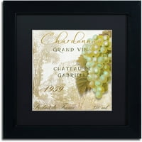 Védjegy Képzőművészet Grand Vin Chardonnay Canvas Art by Color Bakery Black Matte, Fekete Frame