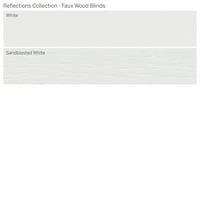 Egyéni reflexiós kollekció, 2 vezeték nélküli fau fa redőnyök, fehér, 1 2 szélesség 48 hosszúság