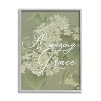 Stupell Industries Csodálatos Grace kifejezés Vintage White Flower Blossoms grafikus art szürke keretes művészet nyomtatott