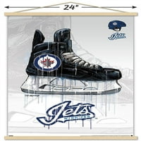 Winnipeg Jets-csepegtető korcsolya fali poszter mágneses kerettel, 22.375 34