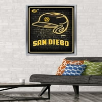 San Diego Padres-Neon Sisak Fali Poszter, 22.375 34 Keretes