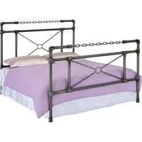 Amerikai bútorok Whittram metal panel ágy, queen, fekete