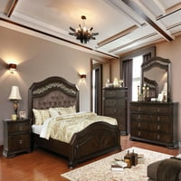 Amerikai bútorok Petersen II Wood Panel Bed, Queen, Espresso