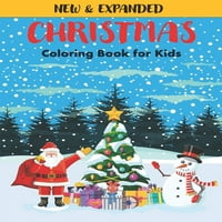 Karácsonyi kifestőkönyv gyerekeknek: Gyönyörű illusztrált oldalak a színhez, a Mikulás, a Rénszarvas, a Hóemberek,