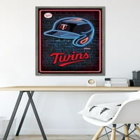 Minnesota Twins-Neon Sisak Fali Poszter, 22.375 34 Keretes