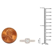 Imperial CT TDW kerek gyémánt halo eljegyzési gyűrű 10K rózsa aranyban
