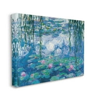 Stupell Industries Classic Water Lilies Festés Monet Pond Részlet Vászon fali művészeti tervezés, Claude Monet, 36