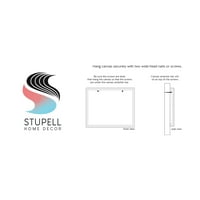 Stupell Industries vastag fekete formák rétegezett absztrakt folyadék formák festménygaléria csomagolt vászon nyomtatott
