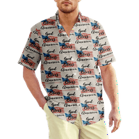 Július 4. Férfi Hawaii ing USA nemzeti zászló ing gallér-kültéri Napi Rövid ujjú 3D nyomtatás ruházat alkalmi strand