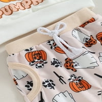 jaweiwi Toddler Baby Girls Halloween Outfit tök levél nyomtatás Hosszú ujjú pulóver és rugalmas nadrág szett őszi ruhák